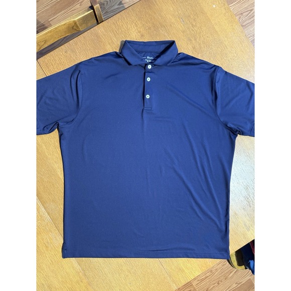 Mizzen + Main Performance Stretch Polo Shirt Short Sleeve Navy Men's XL - Picture 2 of 8